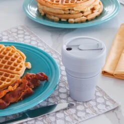 STOJO - Opvouwbare Beker - To Go - Grijs - 237ml - Herbruikbaar -Tefal Winkel 1200x1200 1004