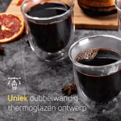 Dubbelwandige ESPRESSO Glazen Van Borosilicaat - Warme En Koude Dranken Kopjes - 70 ML - Set Van 6 19 Dubbelwandige ESPRESSO Glazen Van Borosilicaat - Warme En Koude Dranken Kopjes - 70 ML - Set Van 6 -Tefal Winkel 1200x1200 1072
