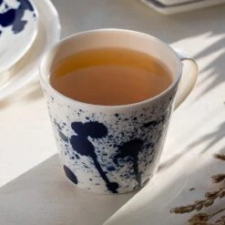 Royal Doulton Pacific - 6x Mok / Beker - Porselein - Wit / Blauw - 450 Ml - Set Van 6 Mokken -Tefal Winkel 1200x1200 1081