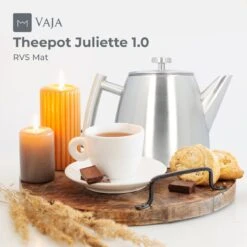 Vaja® Theepot Camille Met Filter - Zilver - 1.0L - RVS Dubbelwandig - Theekan 16 Vaja® Theepot Camille Met Filter - Zilver - 1.0L - RVS Dubbelwandig - Theekan -Tefal Winkel 1200x1200 1158