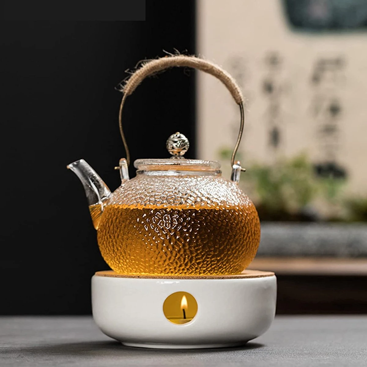 ConBlom Keramische Theepot, Warmer, Theewarmer, Koffiewarmer, Stoofje, Met Kurk-stoofje, Theepot Basis, Theefornuis, Melkwarmer Voor Thuis, Café, Theemelk (zonder Kaars En Theepot) 3 ConBlom Keramische Theepot, Warmer, Theewarmer, Koffiewarmer, Stoofje, Met Kurk-stoofje, Theepot Basis, Theefornuis, Melkwarmer Voor Thuis, Café, Theemelk (zonder Kaars En Theepot)