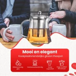 Procidi® Glazen Theepot Met Filter - Theekan Met Infuser - Dubbelwandig Borosilicaat Glas - Thee Thermoskan - Koffiekan 750 ML - Teapot -Tefal Winkel 1200x1200 1181