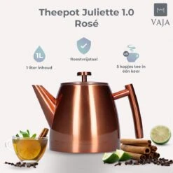 Vaja® Theepot Juliette Rosé Dubbelwandig -Tefal Winkel 1200x1200 1190