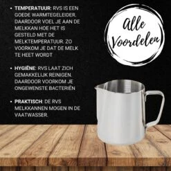 Merkloos Pazzo Goods - Melkkan - Melkkannetje Opschuim - Zilver - 350 Ml - Premium Kwaliteit - RVS - -Tefal Winkel 1200x1200 1211