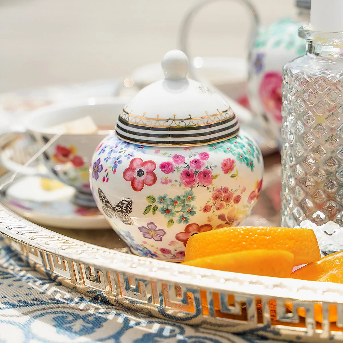 Melli Mello - Suikerpot Nora - Suikerkommetje - Bloemen - Stippen - Suiker 6 Melli Mello - Suikerpot Nora - Suikerkommetje - Bloemen - Stippen - Suiker - Afbeelding 4