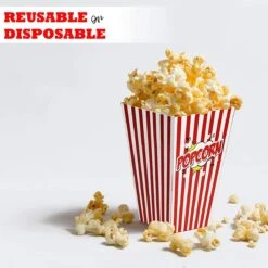 50 Duurzame Popcorn Bakjes (18x10cm) - Popcorn Zakjes Voor Filmavonden, Feestjes - Ook Geschickt Als Snoepbakje Of Feestzakje Voor Kinderen -Tefal Winkel 1200x1200 1235
