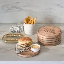 Riviera Maison Serveerplank Rond Hout Voor Hamburger - Amsterdam Burger Bar Serving Board - Bruin - Mangohout - 1 Stuk 8 Riviera Maison Serveerplank Rond Hout Voor Hamburger - Amsterdam Burger Bar Serving Board - Bruin - Mangohout - 1 Stuk -Tefal Winkel 1200x1200 1240