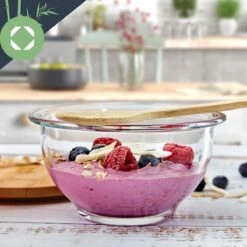 Klarstein Glazen Serveerschaal Met Bamboe Deksel - Afwasmachinebestendig - Veelzijdig Inzetbaar -Tefal Winkel 1200x1200 1252