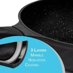 Marble Coating Wokpan Inductie - Met Glazen Deksel - Zwart - 30 Cm -Tefal Winkel 1200x1200 126