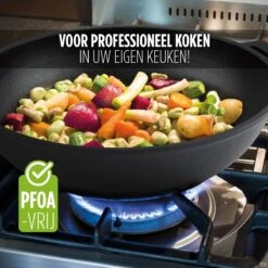 Rosmarino Black Line - Wokpan - Ø30cm - 100% PFAS & PFOA Vrij - Gegoten Aluminium - Non-stick Minerale Coating - Ergonomische Handgreep - Geschikt Voor Alle Warmtebronnen & Vaatwasser -Tefal Winkel 1200x1200 128