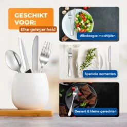 Strex Bestekset 6 Persoons - Zilver - 36-delig - Roestvrij Staal - Lepels, Messen, Vorken En Steakmessen - Hoogwaardige Kwaliteit -Tefal Winkel 1200x1200 1308