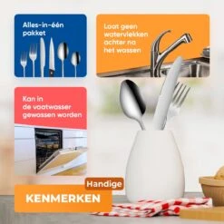 Strex Bestekset 6 Persoons - Zilver - 36-delig - Roestvrij Staal - Lepels, Messen, Vorken En Steakmessen - Hoogwaardige Kwaliteit -Tefal Winkel 1200x1200 1310