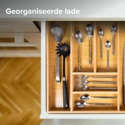 Coninx Bestekbak Bamboe 36CM Breed - Besteklade - Opbergbak - Duurzaam - Voor Laden Vanaf 47cm Diep -Tefal Winkel 1200x1200 1319