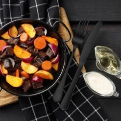 Strex Bestekset 6 Persoons - Zwart - 36-delig - Roestvrij Staal - Lepels, Messen, Vorken En Steakmessen - Hoogwaardige Kwaliteit 18 Strex Bestekset 6 Persoons - Zwart - 36-delig - Roestvrij Staal - Lepels, Messen, Vorken En Steakmessen - Hoogwaardige Kwaliteit -Tefal Winkel 1200x1200 1327