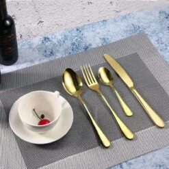 Bestekset 24-delig Goudkleurig - Bestek Voor 6 Personen - Tafelbestek Inclusief Bestekcassette -Tefal Winkel 1200x1200 1345