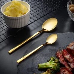 Cadeau 30-delige Gouden Zilverwerk Set Bestekset, Velaze 18/10 Roestvrijstalen Gebruiksvoorwerpen Service Voor 6 Personen Inclusief Dinerlepel, Diner Vork, Diner Mes, Dessertvork En Theelepel, Spiegel Gepolijst Ontwerp -Tefal Winkel 1200x1200 1360