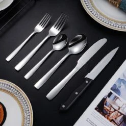 Deleca 6 Persoons Bestekset (36-delig) - Lepels, Messen, Vorken & Steakmessen - Vaatwasserbestendig - Zilver / RVS -Tefal Winkel 1200x1200 1379