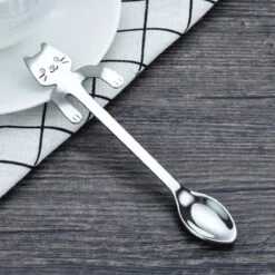 Merkloos LeuksteWinkeltje Hangende Kat Theelepel - RVS - Zilverkleurig -Tefal Winkel 1200x1200 1453