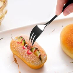 House Of Husk® Gebaksvorkjes - Dessertvorken - Taartvorkjes - Cocktailvorken - Klein Vorkjes - 12 Stuks - RVS - Zwart -Tefal Winkel 1200x1200 1500