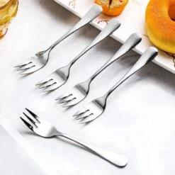 House Of Husk® Gebaksvorkjes - Dessertvorken - Taartvorkjes - Cocktailvorken - Klein Vorkjes - 12 Stuks - RVS - Zilver -Tefal Winkel 1200x1200 1509