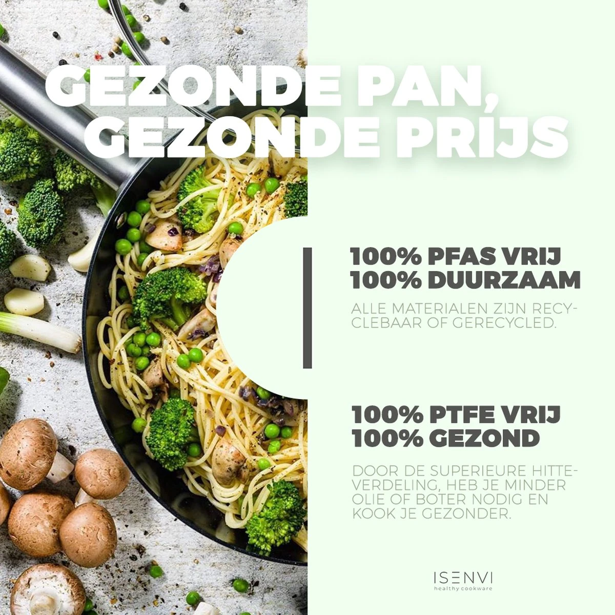 ISENVI Avon Keramische Koekenpan 20 CM - Ergo Greep 5 ISENVI Avon Keramische Koekenpan 20 CM - Ergo Greep - Afbeelding 3