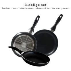 Cheqo® PRO 3-Delige Koekenpannenset - Koekenpan Set - Pannenset - Geperst Aluminium - Geschikt Voor Gas, Elektrisch, Keramisch, Halogeen Koken 10 Cheqo® PRO 3-Delige Koekenpannenset - Koekenpan Set - Pannenset - Geperst Aluminium - Geschikt Voor Gas, Elektrisch, Keramisch, Halogeen Koken -Tefal Winkel 1200x1200 175