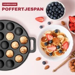 MM Brands Poffertjespan - Poffertjesmaker - Inductie / Oven / BBQ - Inclusief Handvat, Borstel En Vorken -Tefal Winkel 1200x1200 248