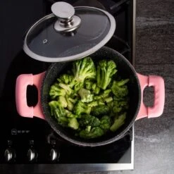 Royalty Line Inductie Pannenset - Luxe 14-delige Pannenset Marmeren Coating - Pannen Met Afneembare Handvaten - Oven-Ready - PFAS-Vrij - Voor Alle Warmtebronnen - Afneembare Koudgrepen - Antiaanbaklaag - Koekenpan Met Glazen Deksels - Roze -Tefal Winkel 1200x1200 288