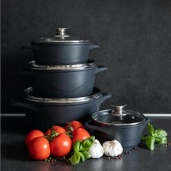 Smile 10 Delige Pannenset - Antiaanbaklaag - Vaatwasser Bestendig - Zwart -Tefal Winkel 1200x1200 316