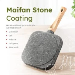 Merkloos Pancake Pan - Omeletpan - Eierpan - Anti Aanbaklaag - PFAS Vrij - Pancake Maker - Geschikt Voor Alle Warmtebronnen - Inductie Pannen -Tefal Winkel 1200x1200 355