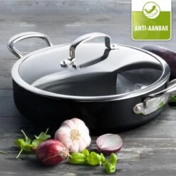 GreenPan Barcelona Infinity Pro Hapjespan Met Deksel 30cm - Zwart - Inductie - PFAS-vrij -Tefal Winkel 1200x1200 389