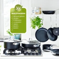 GreenPan Barcelona Infinity Pro Hapjespan Met Deksel 30cm - Zwart - Inductie - PFAS-vrij -Tefal Winkel 1200x1200 394
