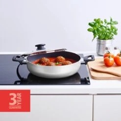 BRABANTIA INDU+ Hapjespan - Keramische Antiaanbaklaag - Met Deksel - Ø 28 Cm - Inductie - Pfas Vrij -Tefal Winkel 1200x1200 406