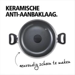 BRABANTIA INDU+ Hapjespan - Keramische Antiaanbaklaag - Met Deksel - Ø 28 Cm - Inductie - Pfas Vrij -Tefal Winkel 1200x1200 407
