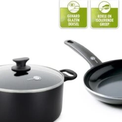 GreenPan Cambridge Hapjespan Met Deksel 28cm - Zwart - Inductie - PFAS-vrij -Tefal Winkel 1200x1200 441