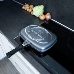 Herenthal Dubbele Grillpan - Ø 28 Cm - Koekenpan - Keramische Pan - Marmeren Coating Met Antiaanbaklaag - PFAS & PFOA Vrij - Pan - Grill - Vermindert Geur, Rook En Oliespatten - Zilver 17 Herenthal Dubbele Grillpan - Ø 28 Cm - Koekenpan - Keramische Pan - Marmeren Coating Met Antiaanbaklaag - PFAS & PFOA Vrij - Pan - Grill - Vermindert Geur, Rook En Oliespatten - Zilver -Tefal Winkel 1200x1200 454