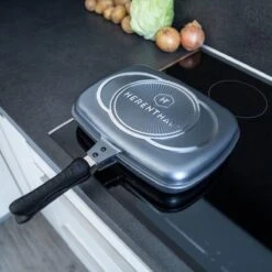 Herenthal Dubbele Grillpan - Ø 28 Cm - Koekenpan - Keramische Pan - Marmeren Coating Met Antiaanbaklaag - PFAS & PFOA Vrij - Pan - Grill - Vermindert Geur, Rook En Oliespatten - Zilver 25 Herenthal Dubbele Grillpan - Ø 28 Cm - Koekenpan - Keramische Pan - Marmeren Coating Met Antiaanbaklaag - PFAS & PFOA Vrij - Pan - Grill - Vermindert Geur, Rook En Oliespatten - Zilver -Tefal Winkel 1200x1200 458