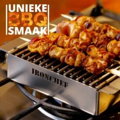 IRONCHEF Lavastenen Grill - Geschikt Voor Gasfornuis - Barbecue - BBQ - Grillplaat - Grilplaat - Bakplaat - Grillpan -Tefal Winkel 1200x1200 461
