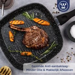 Westinghouse Grillpan - Ø 28 Cm - Zwart Marmer - Geschikt Voor Alle Warmtebronnen Inclusief Inductie - Steakpan Met Antiaanbaklaag- Aluminium -Tefal Winkel 1200x1200 486