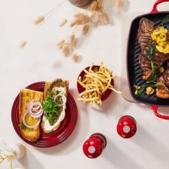 Le Creuset Rechthoekige Grill 30cm Kersenrood -Tefal Winkel 1200x1200 509