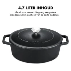 MOA Gietijzeren Braadpan - Inhoud 4,7 Liter - 29CM - Ovaal - Alle Warmtebronnen - Ook Voor Inductie - Gewicht 5,7 Kg - Zwart - C29B 8 MOA Gietijzeren Braadpan - Inhoud 4,7 Liter - 29CM - Ovaal - Alle Warmtebronnen - Ook Voor Inductie - Gewicht 5,7 Kg - Zwart - C29B -Tefal Winkel 1200x1200 523