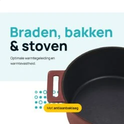 MOA Gietijzeren Braadpan - Inhoud 4,75 Liter - 26CM - Rond - Alle Warmtebronnen - Ook Voor Inductie - Gewicht 5,8 Kg - Bordeaux Rood - MC26BR 15 MOA Gietijzeren Braadpan - Inhoud 4,75 Liter - 26CM - Rond - Alle Warmtebronnen - Ook Voor Inductie - Gewicht 5,8 Kg - Bordeaux Rood - MC26BR -Tefal Winkel 1200x1200 537