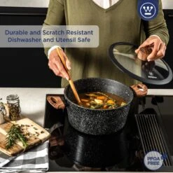 Westinghouse Kookpan/Braadpan Inductie - Ø 24 Cm - Zwart Marmer - Speciale Editie -Tefal Winkel 1200x1200 55