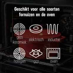 Daumonet Carême Rouge Gietijzeren Braadpan - Sudderpan Kersen Rood - Rond - Ø26 Cm - 4,4 Liter - PFAS & PFOA Vrij - Emaille - Geschikt Voor Alle Warmtebronnen - Elektrisch - Gas - Halogeen - Inductie - Keramisch - Vaatwasserbestendig -Tefal Winkel 1200x1200 561