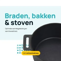 MOA Gietijzeren Braadpan - Inhoud 4,75 Liter - 26CM - Rond - Alle Warmtebronnen - Ook Voor Inductie - Gewicht 5,8 Kg - Zwart - MOAMC26B 14 MOA Gietijzeren Braadpan - Inhoud 4,75 Liter - 26CM - Rond - Alle Warmtebronnen - Ook Voor Inductie - Gewicht 5,8 Kg - Zwart - MOAMC26B -Tefal Winkel 1200x1200 567