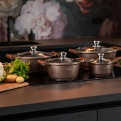 Herenthal Inductie Pannenset- Luxe 10-delige Koekenpannenset - Voor Alle Warmtebronnen - Met Glazen Deksels - Koper -Tefal Winkel 1200x1200 62