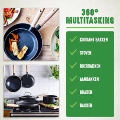 GreenChef Vintage Steelpan 16cm/1.6L - Zwart - Inductie - PFAS-vrij 15 GreenChef Vintage Steelpan 16cm/1.6L - Zwart - Inductie - PFAS-vrij -Tefal Winkel 1200x1200 677