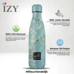 IZY Bottles X Van Gogh Museum - Amandelbloesem | 500 ML | Thermosfles | Drinkfles | Waterfles | Schoolfles | Isoleerfles | Beker | Drinkbeker | Koud | Warm | Fles | Back To School | 500ml -Tefal Winkel 1200x1200 713