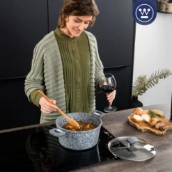 Westinghouse Kookpan/Braadpan Inductie - Ø 28 Cm - Grijs Graniet - Met Deksel - PFOA Vrij 12 Westinghouse Kookpan/Braadpan Inductie - Ø 28 Cm - Grijs Graniet - Met Deksel - PFOA Vrij -Tefal Winkel 1200x1200 79