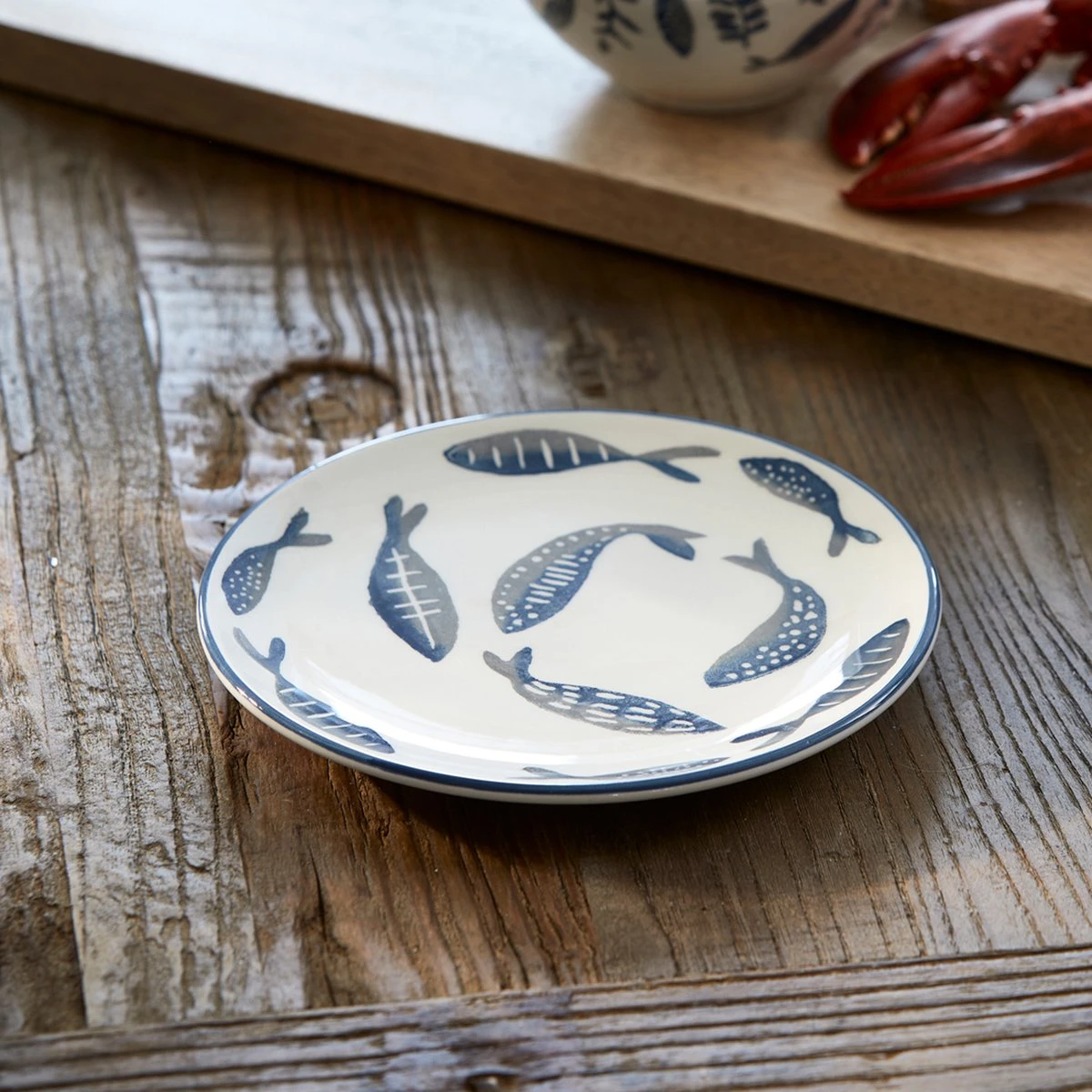 Riviera Maison Bord, Ontbijtbord, Servies, Tafeldecoratie Voor Eetkamer, Keuken - First Catch Breakfast Plate - Blauw - Keramiek - 1 Stuk 4 Riviera Maison Bord, Ontbijtbord, Servies, Tafeldecoratie Voor Eetkamer, Keuken - First Catch Breakfast Plate - Blauw - Keramiek - 1 Stuk - Afbeelding 2